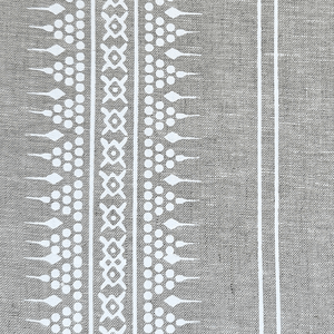 Bela Stripe White Fabric
