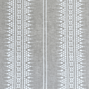 Bela Stripe White Fabric