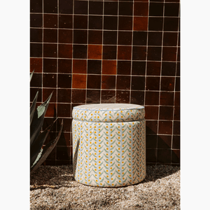 Berry Dot Ochre Fabric