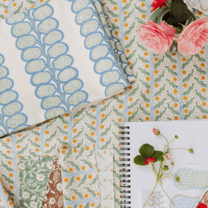 Berry Dot Ochre Fabric