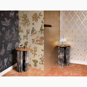 Bestiary Onyx Grasscloth Wallpaper