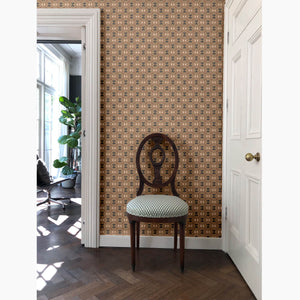 Bow Tie Quilt Beige & Steel Grey Wallpaper