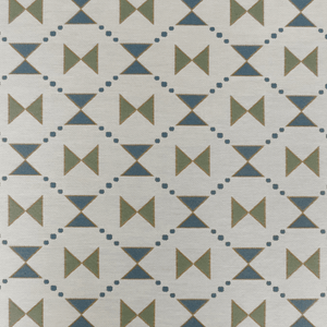 Bow Tie Quilt Blue and Green Fabric