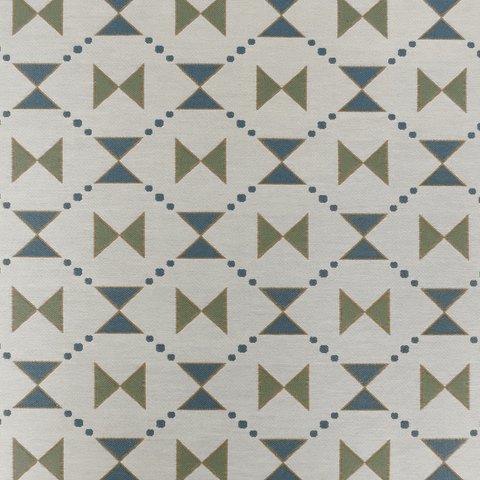 Bow Tie Quilt Blue and Green Fabric