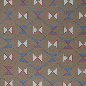 Bow Tie Quilt Brown and Blue Fabric