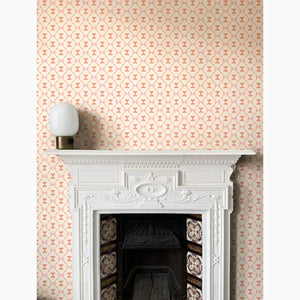 Bow Tie Quilt Pink & Coral Wallpaper