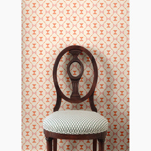 Bow Tie Quilt Pink & Coral Wallpaper