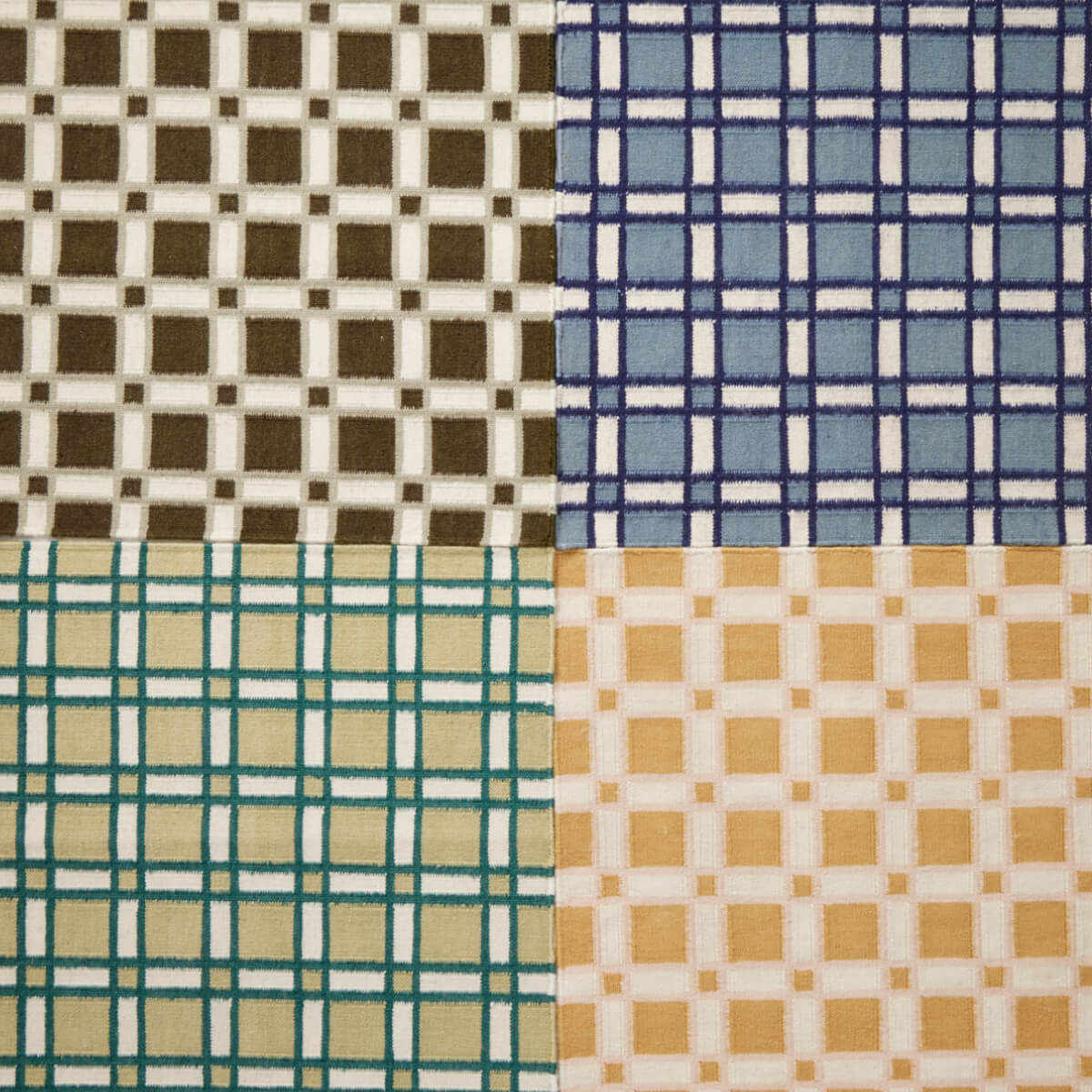 Boxy Flatweave Blue Rug