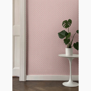 Broken Dishes Mulberry Pink Wallpaper