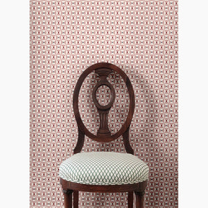 Broken Dishes Mulberry Pink Wallpaper
