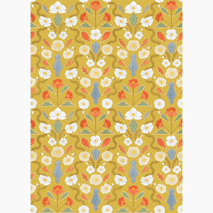 California Poppies Ochre Wallpaper