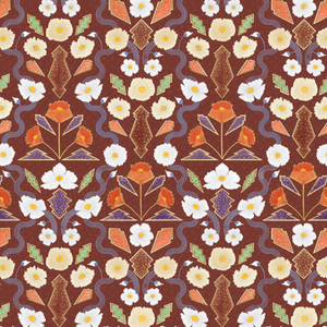 California Poppies Russet Wallpaper