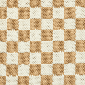 Checker Field Straw Rug