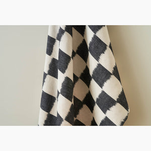 Checkerboard Charcoal Fabric