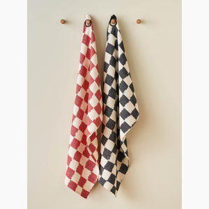 Checkerboard Charcoal Fabric