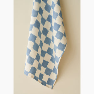Checkerboard Cornflower Blue Fabric