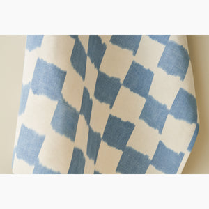 Checkerboard Cornflower Blue Fabric