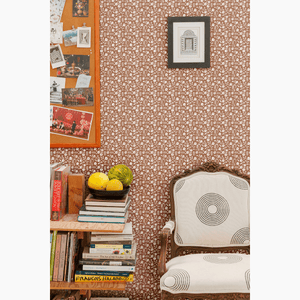 Clematis Nut Brown Wallpaper