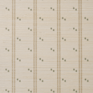 Cross Stitch Green Ochre Grasscloth Wallpaper