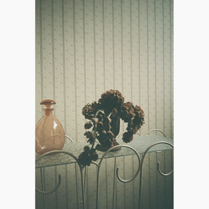 Cross Stitch Green Ochre Grasscloth Wallpaper