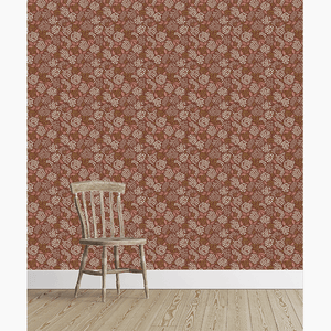 Elderberry Terracotta Wallpaper
