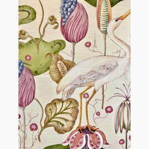 Fancy Flock Grasscloth Wallpaper