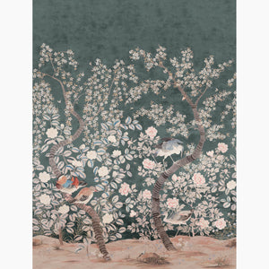 Fauna Petrol Mural Wallpaper