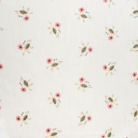 Floral Sprig Voile Meadow Fabric