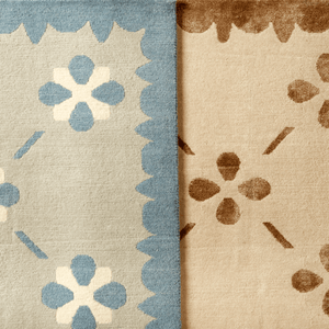 Flower Power Blue & White Rug