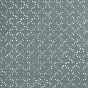 Frogspawn Blue and White Grasscloth Wallpaper