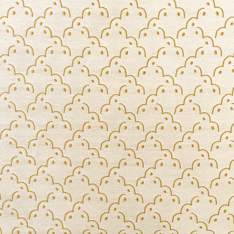 Frogspawn Cream and Gold Fabric