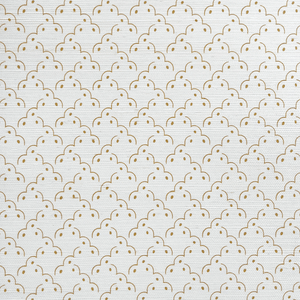 Frogspawn Cream and Gold Grasscloth Wallpaper