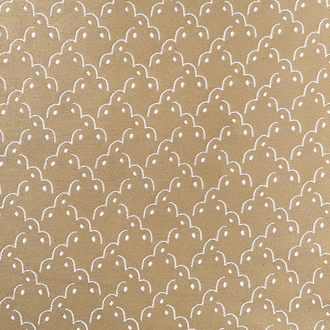 Frogspawn Gold and White Fabric