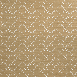 Frogspawn Gold and White Grasscloth Wallpaper