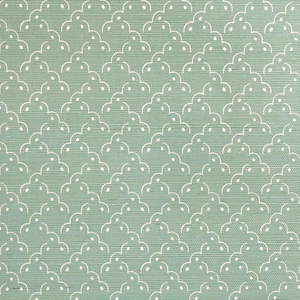 Frogspawn Soft Sage and White Grasscloth Wallpaper
