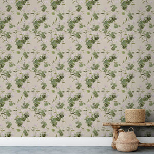 Geranium Original Grasscloth Wallpaper