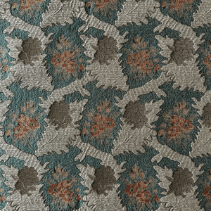 Gwen Blue and Coral Fabric