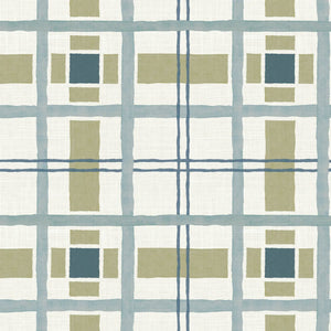 Hannah's Plaid Bluebird Fabric