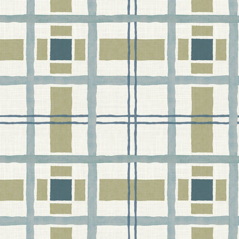 Hannah's Plaid Bluebird Fabric