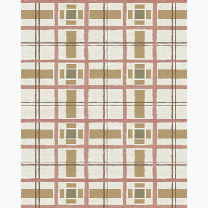 Hannah's Plaid Fiesta Grasscloth Wallpaper