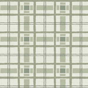 Hannah's Plaid Mineral Grasscloth Wallpaper