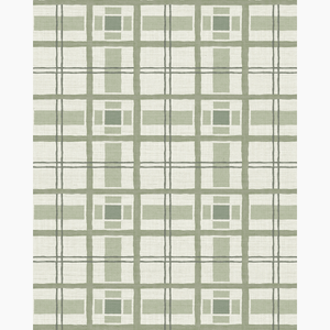 Hannah's Plaid Mineral Grasscloth Wallpaper