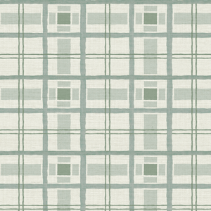 Hannah's Plaid Rainwashed Grasscloth Wallpaper