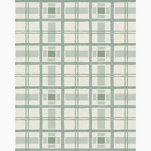 Hannah's Plaid Rainwashed Grasscloth Wallpaper