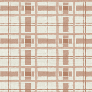 Hannah's Plaid Rouge Grasscloth Wallpaper