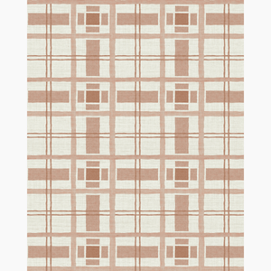 Hannah's Plaid Rouge Grasscloth Wallpaper