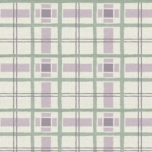 Hannah's Plaid Snowcone Grasscloth Wallpaper