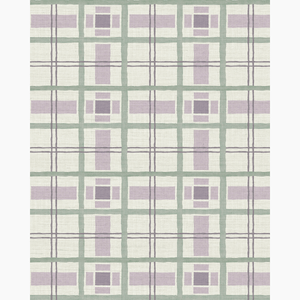 Hannah's Plaid Snowcone Grasscloth Wallpaper