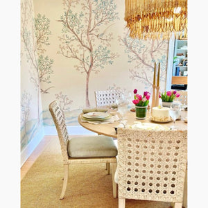 Hillside Multicolor Grasscloth Mural Wallpaper