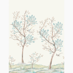 Hillside Original Grasscloth Mural Wallpaper